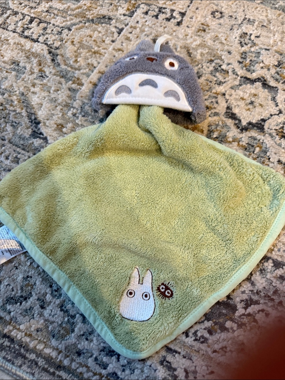 Green Totoro-Style Hooded Baby Comfort Bib